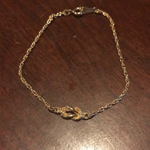 Avon Vintage Goldtone Nautical Rope Knot Bracelet